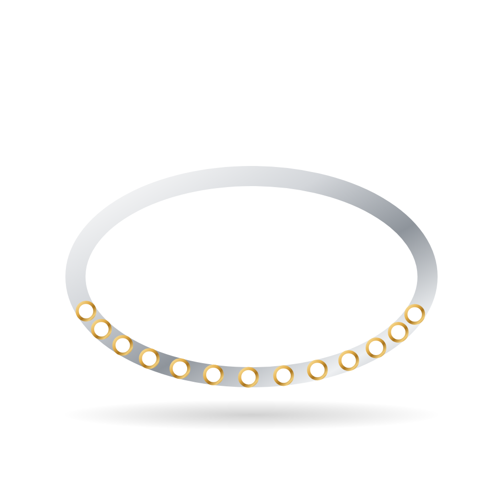 Pulseira Rígida com Zircônias